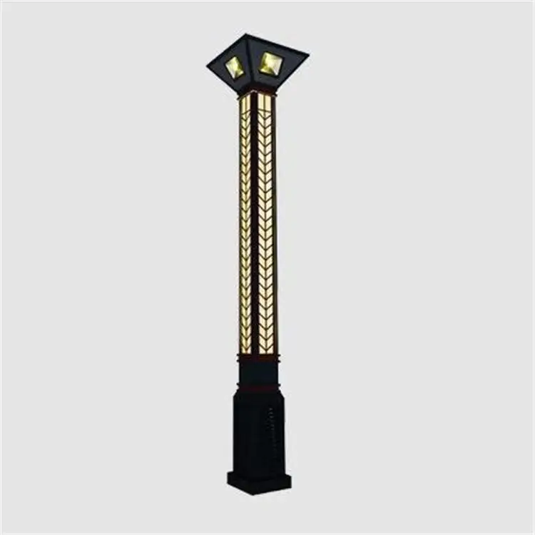 Waterproof IP65 Outdoor Aluminum  Lawn Landscape Decorative Antique Classical Led Garden Street Light Pole Post Lamp