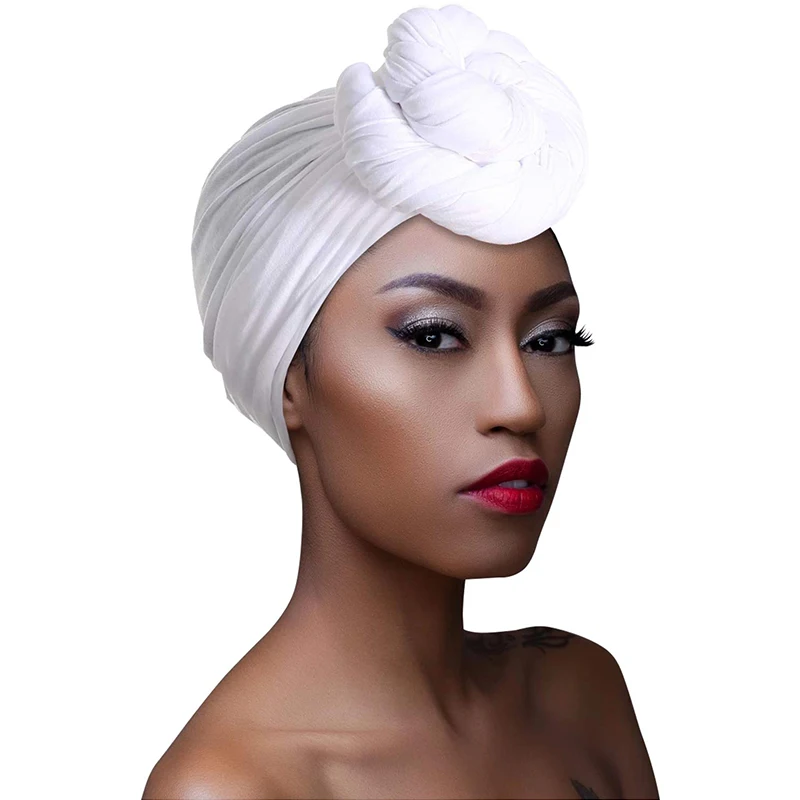 
African Head Wraps Turbans Long Stretch Jersey Knit lightweight Headwraps Wrap Scarf Turban Tie for Women 