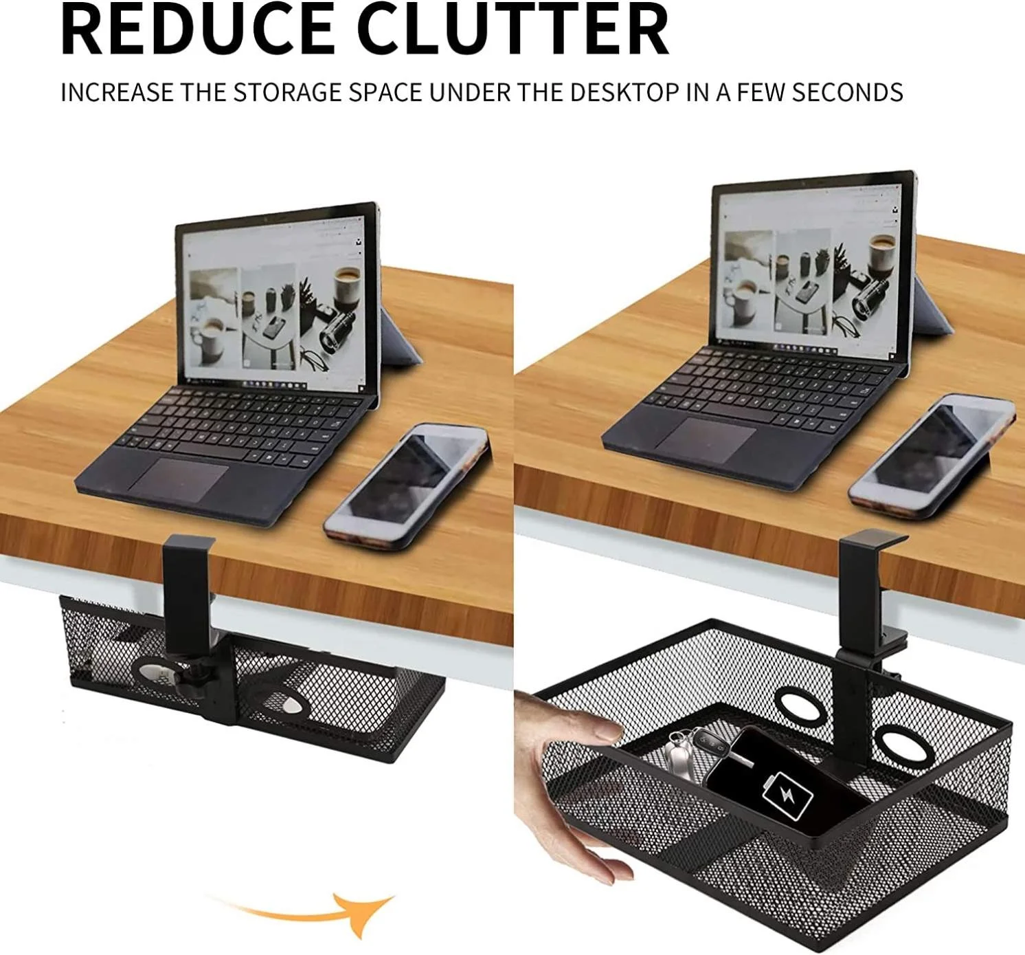 Сетчатый Настольный органайзер и поворотный карандаш с зажимом