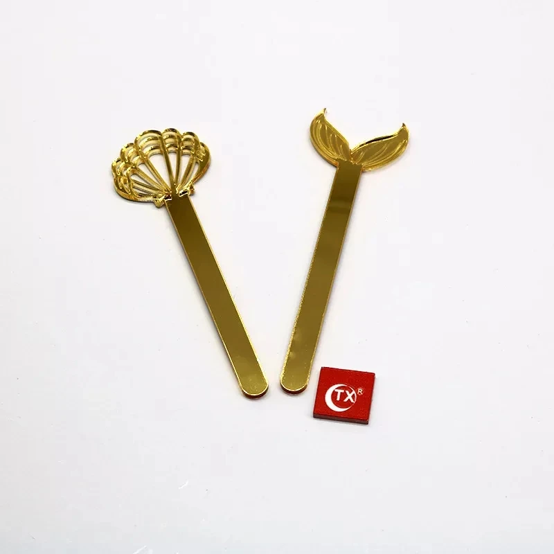 Acrylic Glitter Cake Decorating Popsicle molds Ice Cream Stick Ice Plastic For Baking Cake Decorations