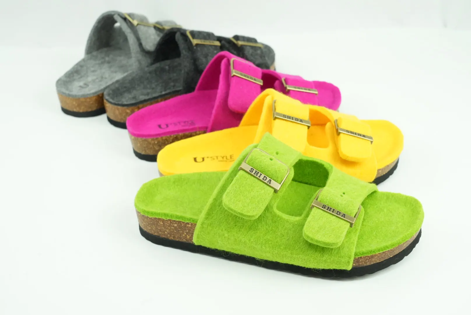 NEW women and  girls spring  summer outside wear flip-flops Flat eva soft beach slippers felt material sandals