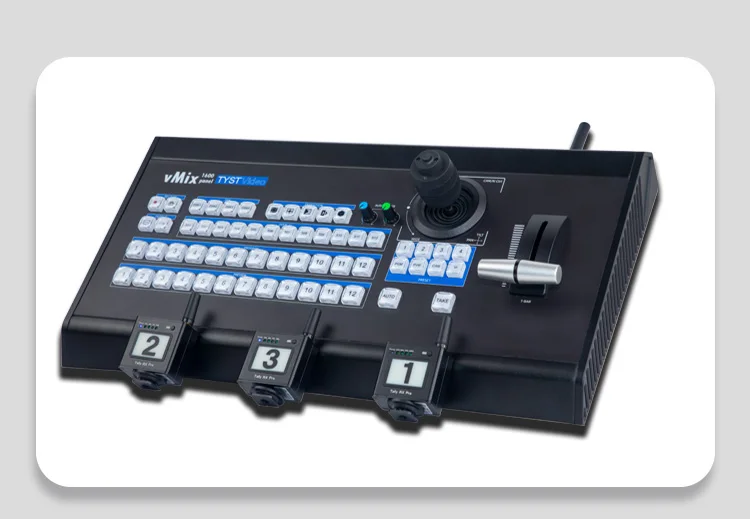 vMix 1600 Switcher panel with wireless tally custom key PTZ control remote wireless control  12 channels PGM PVW switch