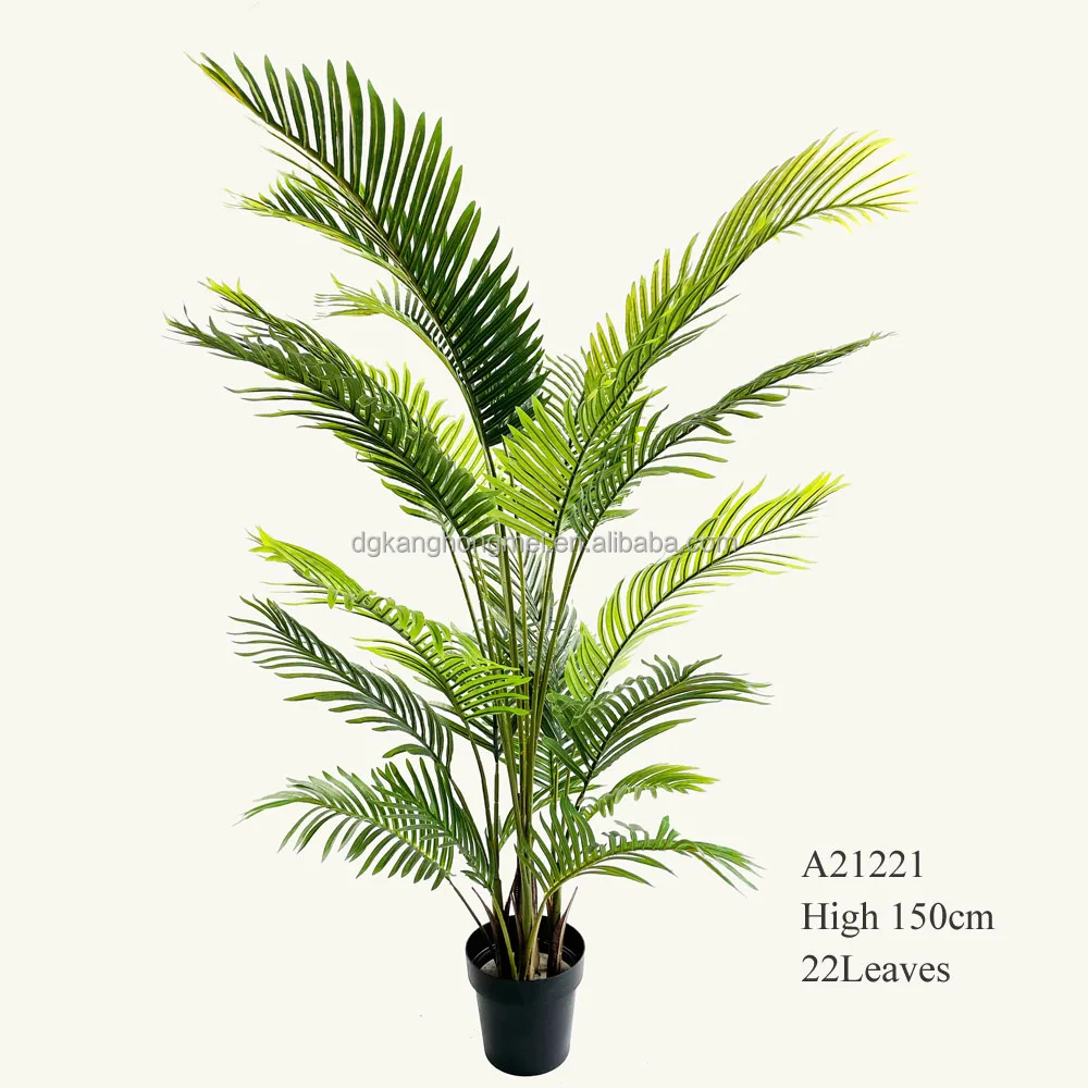 Artificial Plant Cycas Palm Phoenix Hawaiian Rhapis  tree in pot For Indoor Outdoor Garden Home Decoration