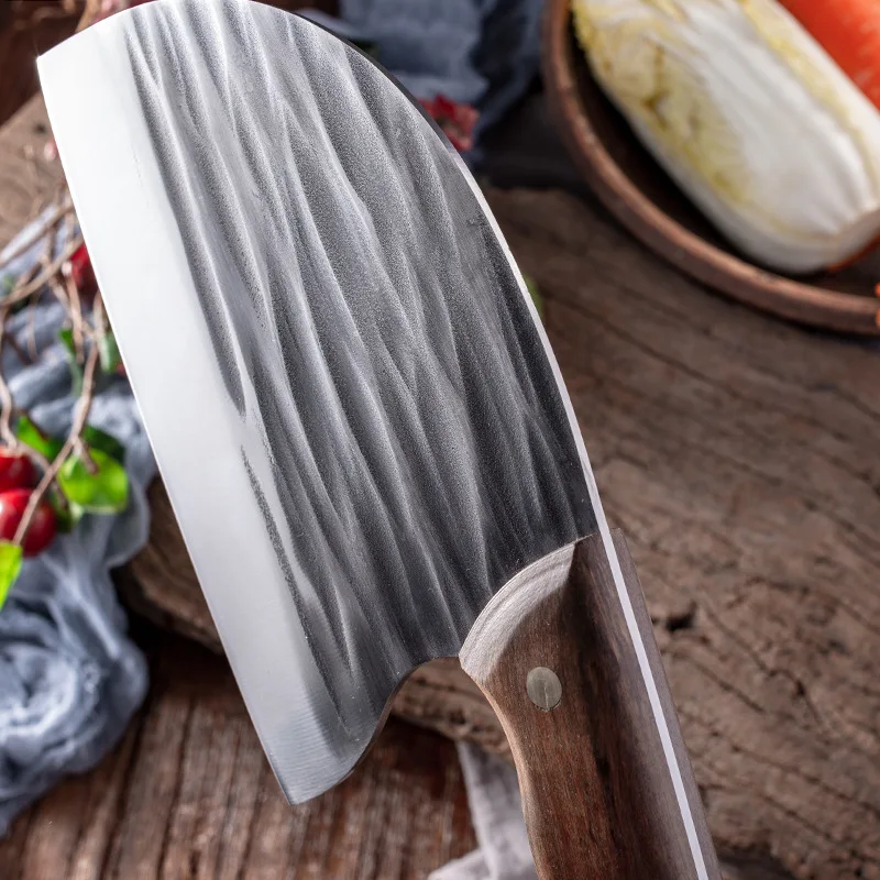 Handmade Forged Chinese Cleaver Chef Butcher Knives 5CR15MOV Sharp Vegetable Slicing Knife