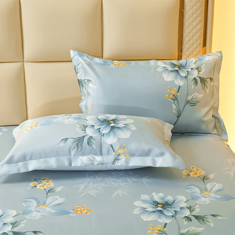 American Style Ice Silk Lace Trimmed Elastic Detachable Bed Skirts flora