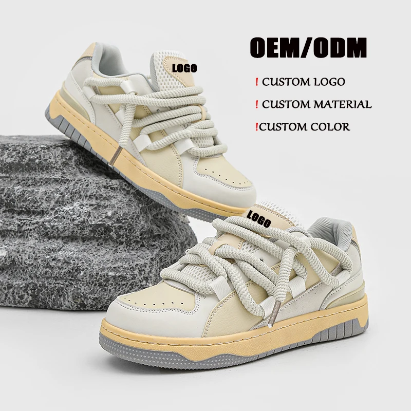 2024 New Unisex Chunky Shoes Fashion Trend Sneakers Flat Skateboard Sneakers Custom Footwear Sport Casual Brand Designer Shoes