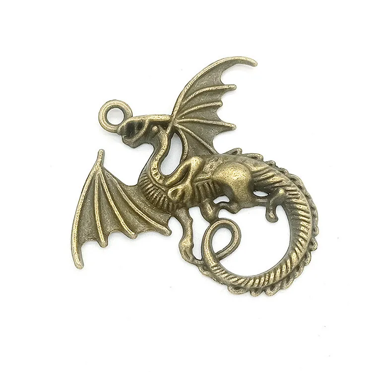 Antique Silver tone/Antique Bronze Flying Dragons Pendant Charm/Finding  Bracelet Necklace Charm  DIY Accessory Jewelry Making