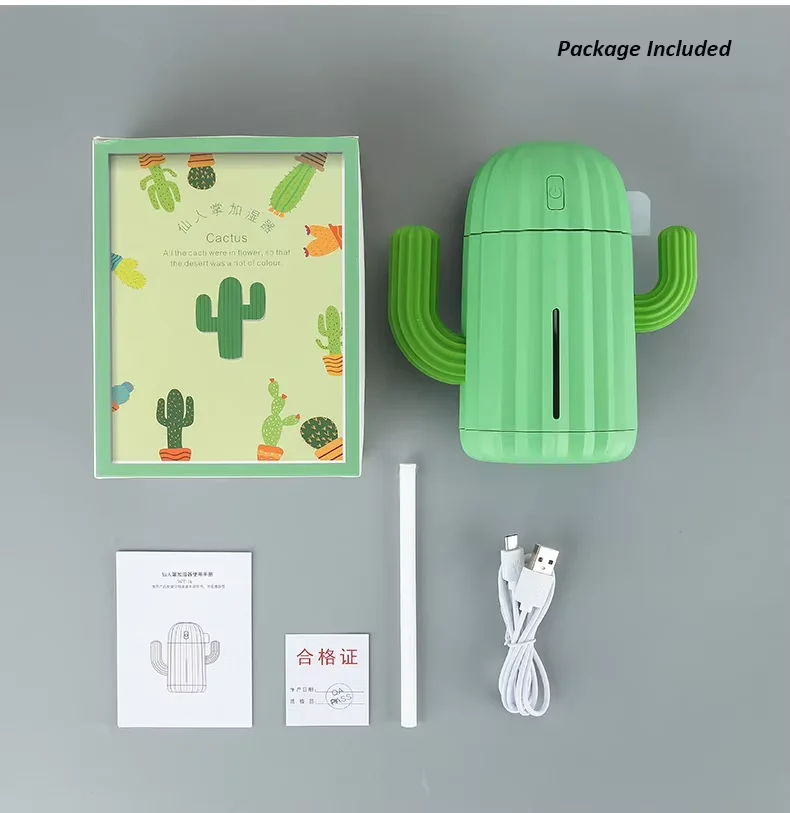 USB mini cactus spray humidifier portable charging water replenishing air purifier Japanese and Korean gift customization