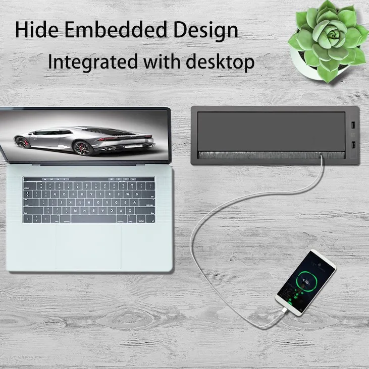 Hot sale office socket outlet cover aluminium wire manager cable hole cover grommet with USB