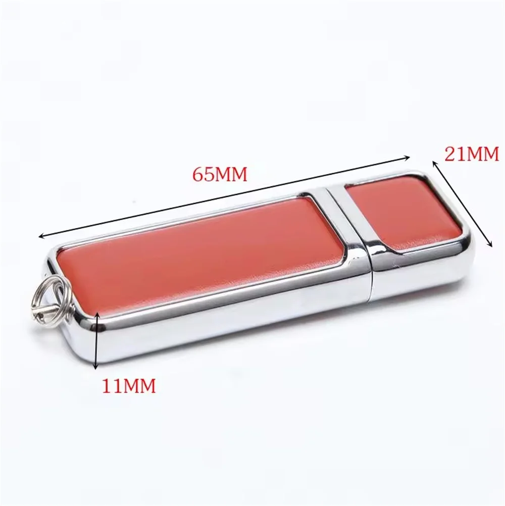 USB2.0 3.0 Leather USB Flash Drive 4GB 8GB 16G 32GB light stick cles usb for promotional business gifts