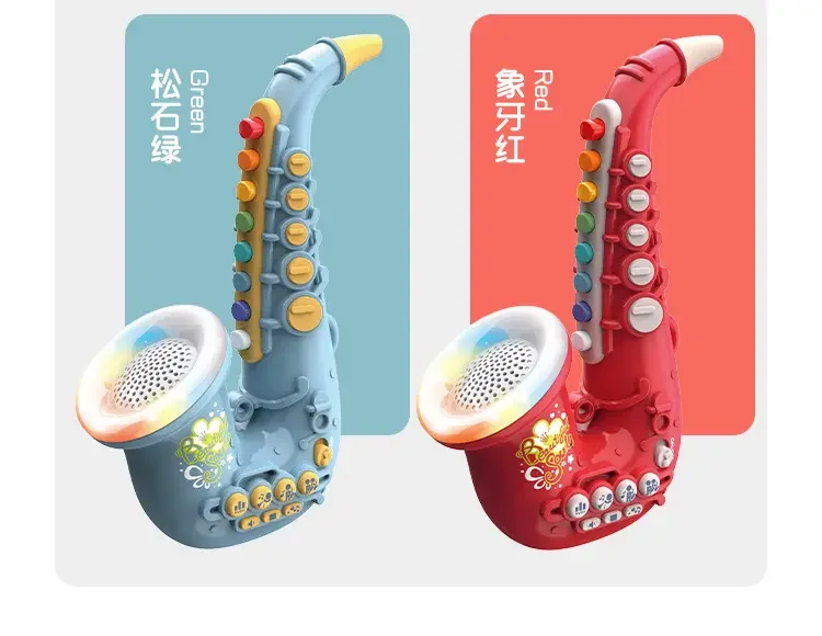 Saxophone children blowing instrument set whistle music toy baby