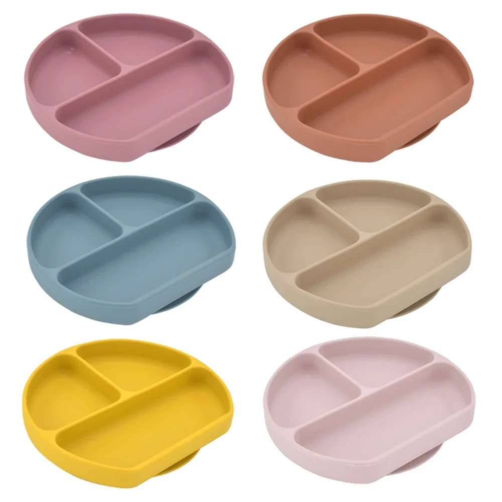 Baby Led Weaning Feeding Silicone Suction Plate Bpa Free Silicon Children Dinnerware Silicone Baby Dinner Tableware