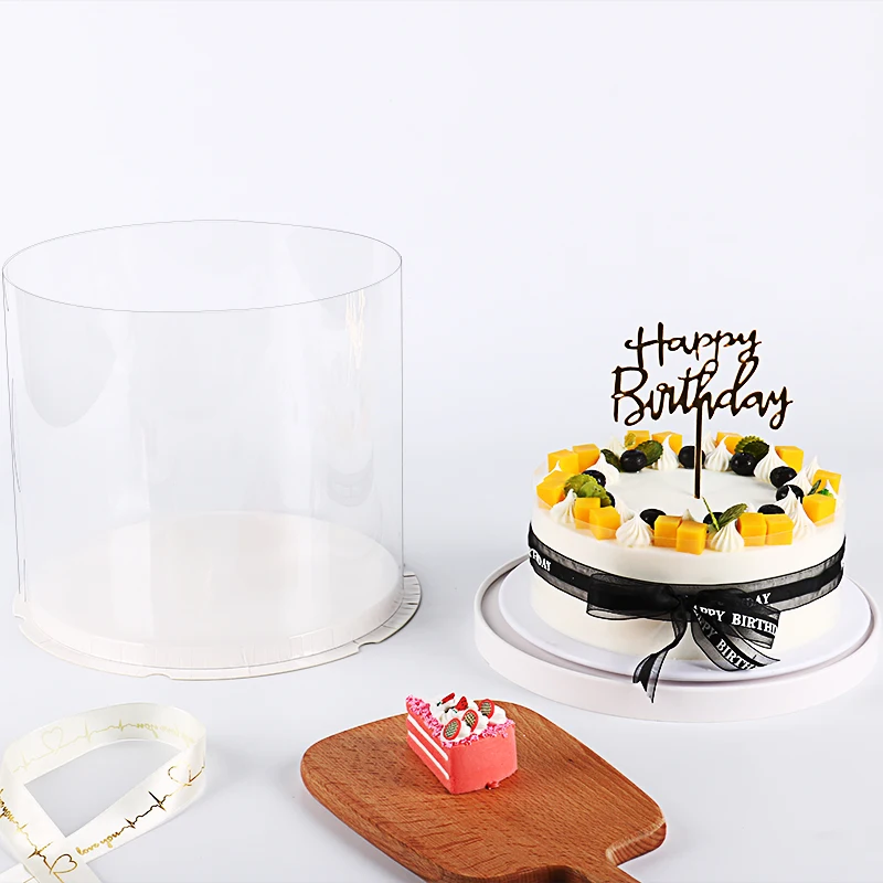 Factory Outlet Eco-friendly Valentines Day Cake Box Luxury Beautiful Tall Clear Cake Box For Cakes
