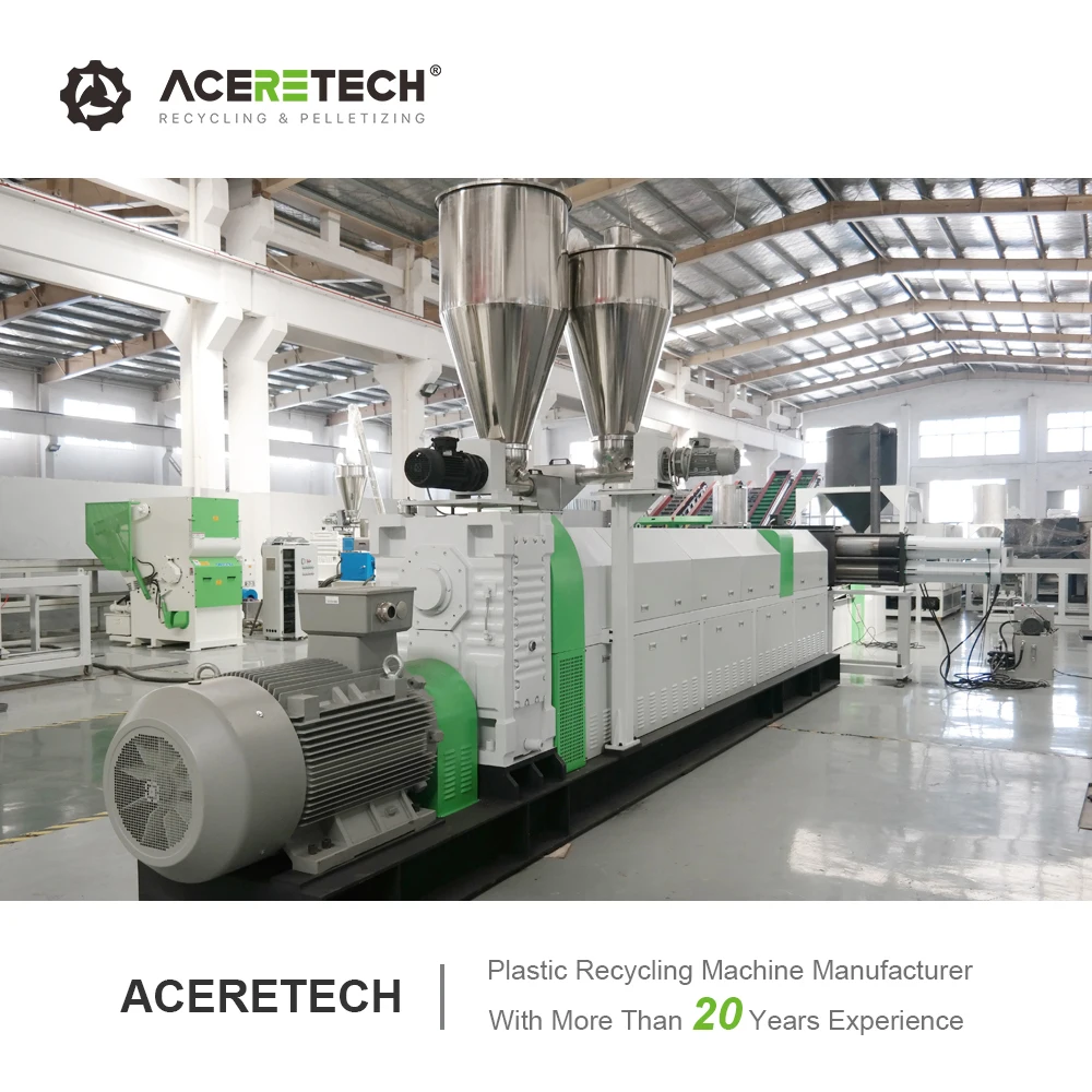 ADS PP/PE/PVB Crushed Material/Flakes Waste Plastic Recycling Pelletizer Granulator Machine Line