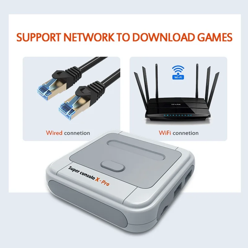 New Super Console X Pro 4K HD WIFI Retro TV Game Mini TV Box Console Video Game console Player For PS1/N64/DC 30000+ Games