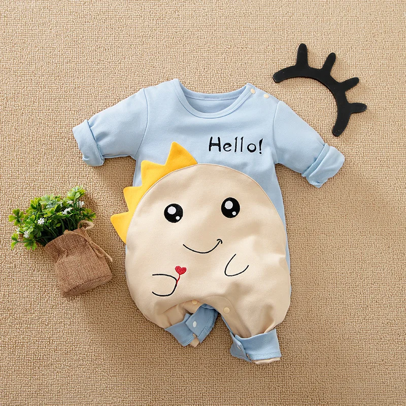 Baby jumpsuit spring and autumn cotton baby cartoon crawling clothes newborn clothes baby body
