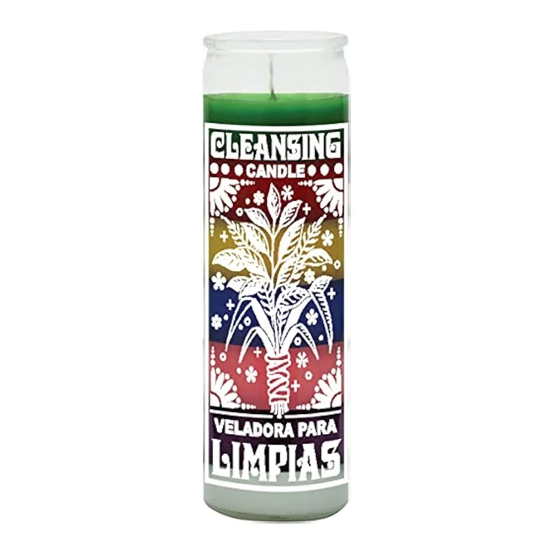 KLS wholesale in glass for sale custom color and label Scented Soy Wax mystical fixed 7 day prayer Religious church candles