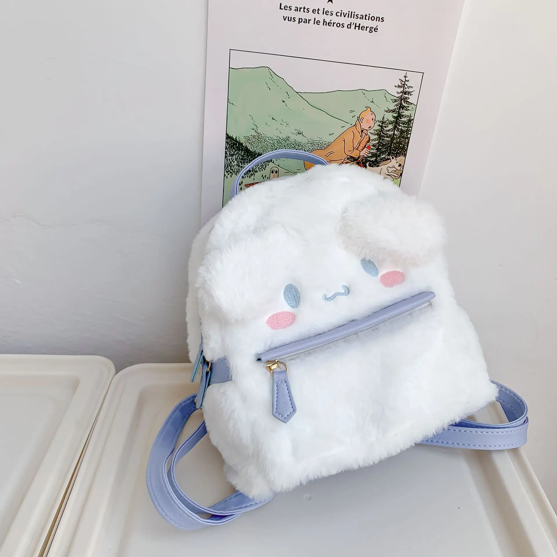 Cinnamon Roll Sanrioed Backpack Cute My Melody Bag Soft Girl Stuffed Animals Loungefly Sanrioed Backpacks