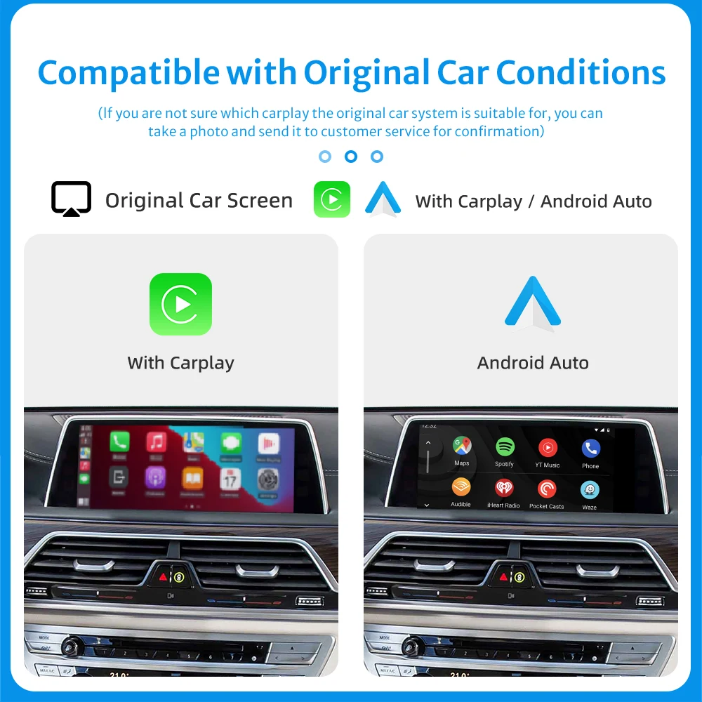 Wireless CarPlay Android Auto Multimedia Video Box For BMW NBT Android 11 Wireless CarPlay