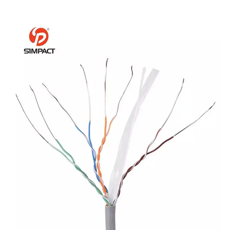 Factory Supply Pvc/Pe/Lszh/Cmp/Cmr Jacket Utp Cat 6 Network Cable Per Meter Price Pure Copper Lan Cable