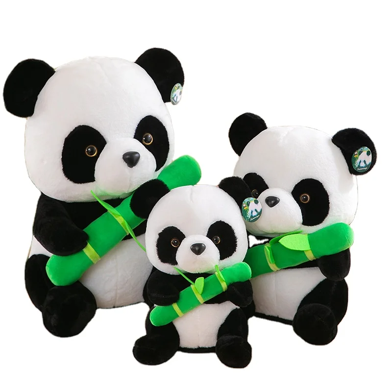 JM Hug Bamboo Fat Panda Soft Toy Child Gifts Bedtime Dolls Cute Plush Zoo Animals Panda Stuffed Animal Toys