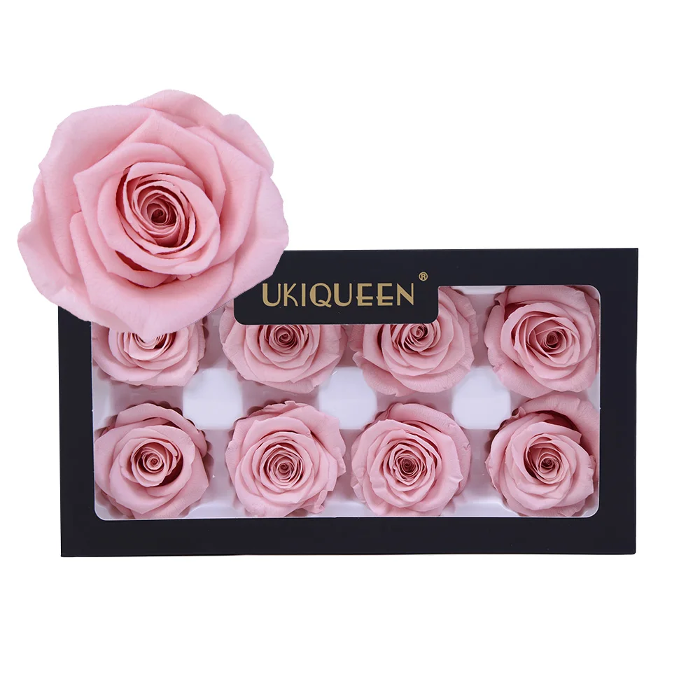 All Occasions Decorative Crafts 4-5Cm Yellow Immortal Flower Stabilized Roses Preserved Natural Eternal Flower