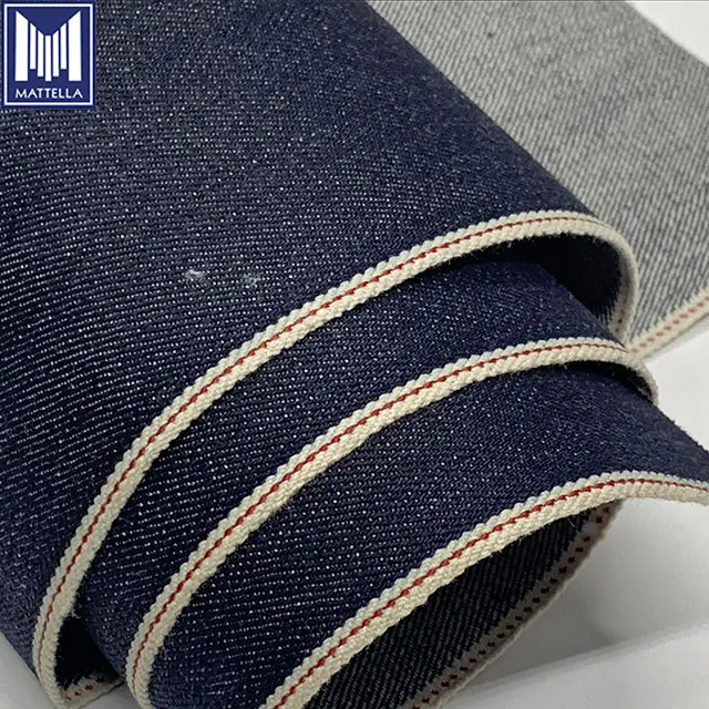 13,5 oz 100% органический хлопок неэластичный кромка джинсовой ткани Индонезия для оригинальный соответствует размерам, мужские джинсы