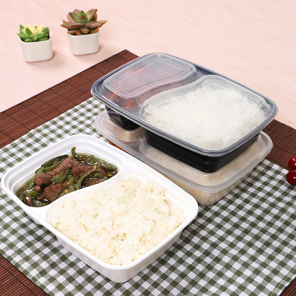 transparent storage takeaway food microwavable container disposable plastic bowl with lid
