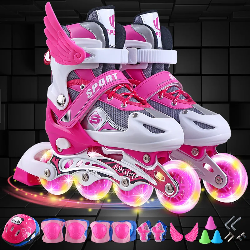 Factory Price Flashing Roller Four Wheels Inline Roller Skates for Teenagers