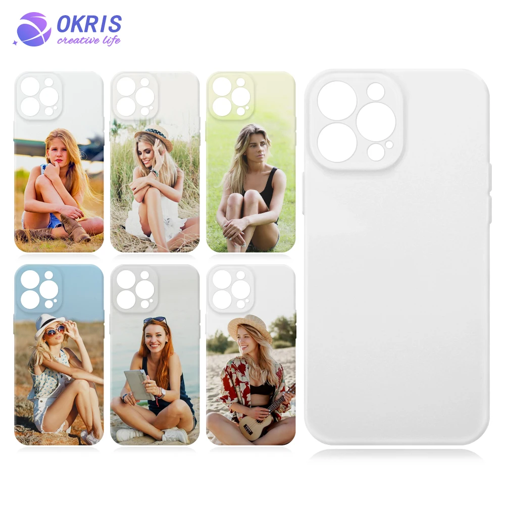 Blank Sublimation 3D Film Soft Phone Case For iPhone 13 Pro max / IP11 Full Wrapped DIY Heat Printing Phone Cover For IP12