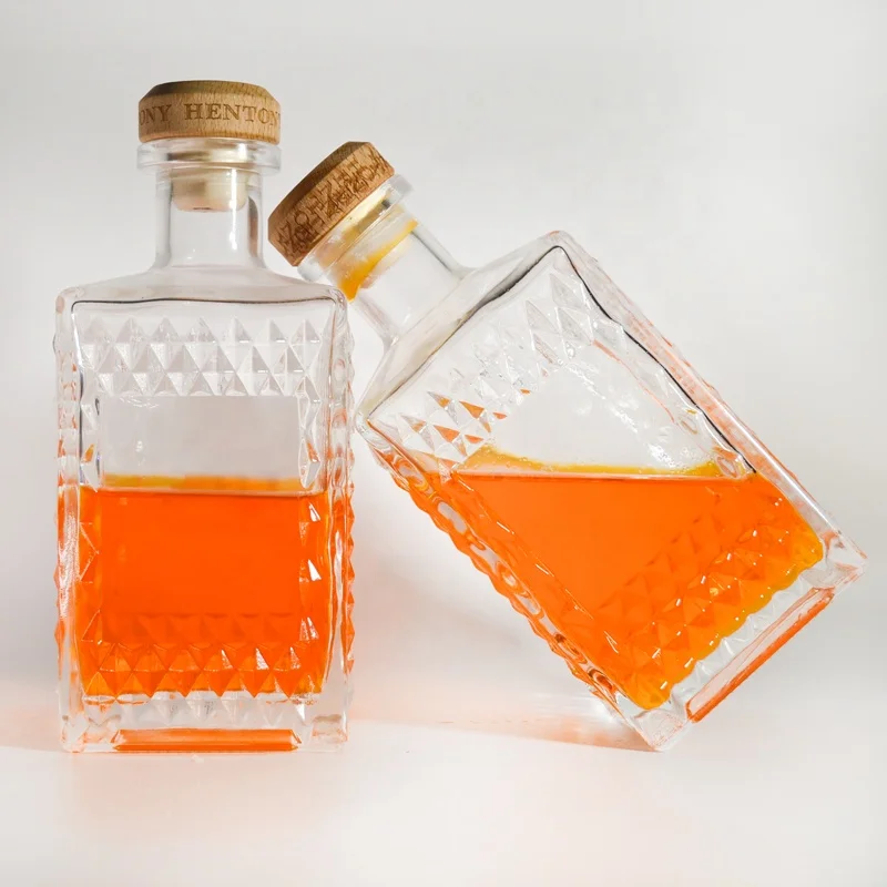 Customized decoration High Quality Alcohol Glass Bottles 500ml 700ml 750ml For Spirits Liquor Whiskey Buy Alcohol Glass Bottle