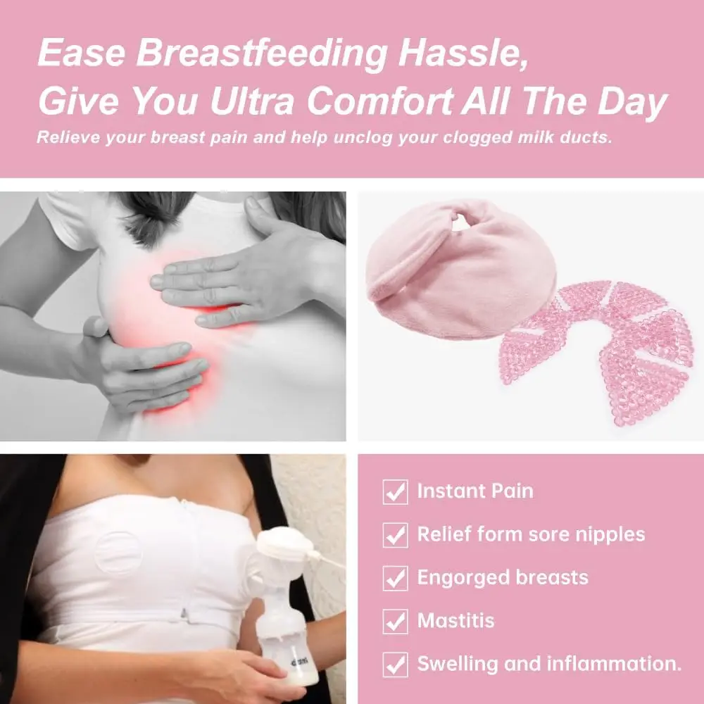 Breast Therapy Packs Hot and Cold Breast Pads Breastfeeding Essentials for Moms Breast Ice Packs for Relieve Pain