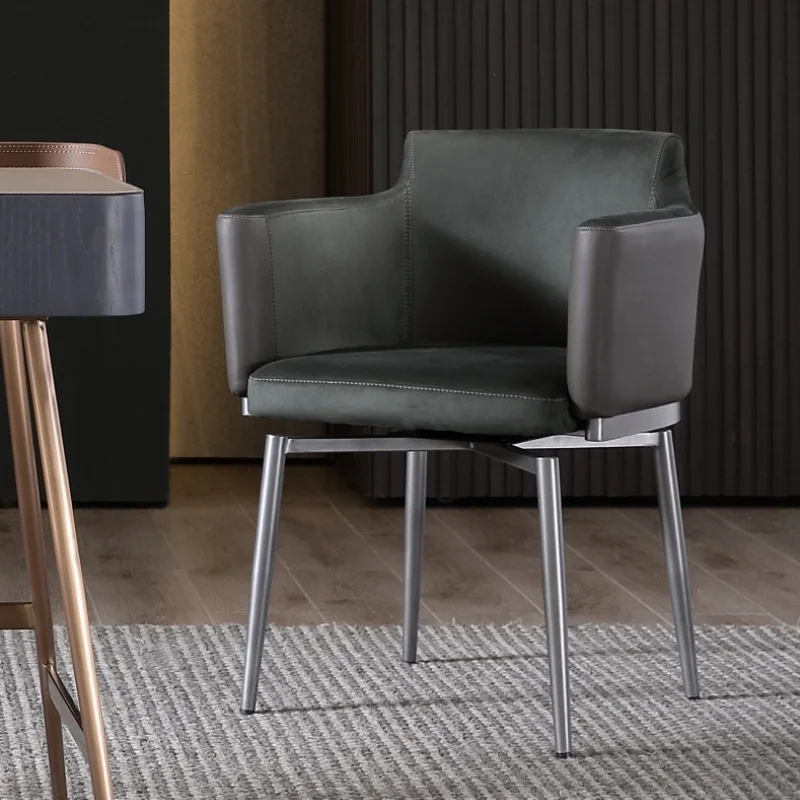 Light Luxury Casual Modern high end rotation dining chair swivel high end rotating chairs ride