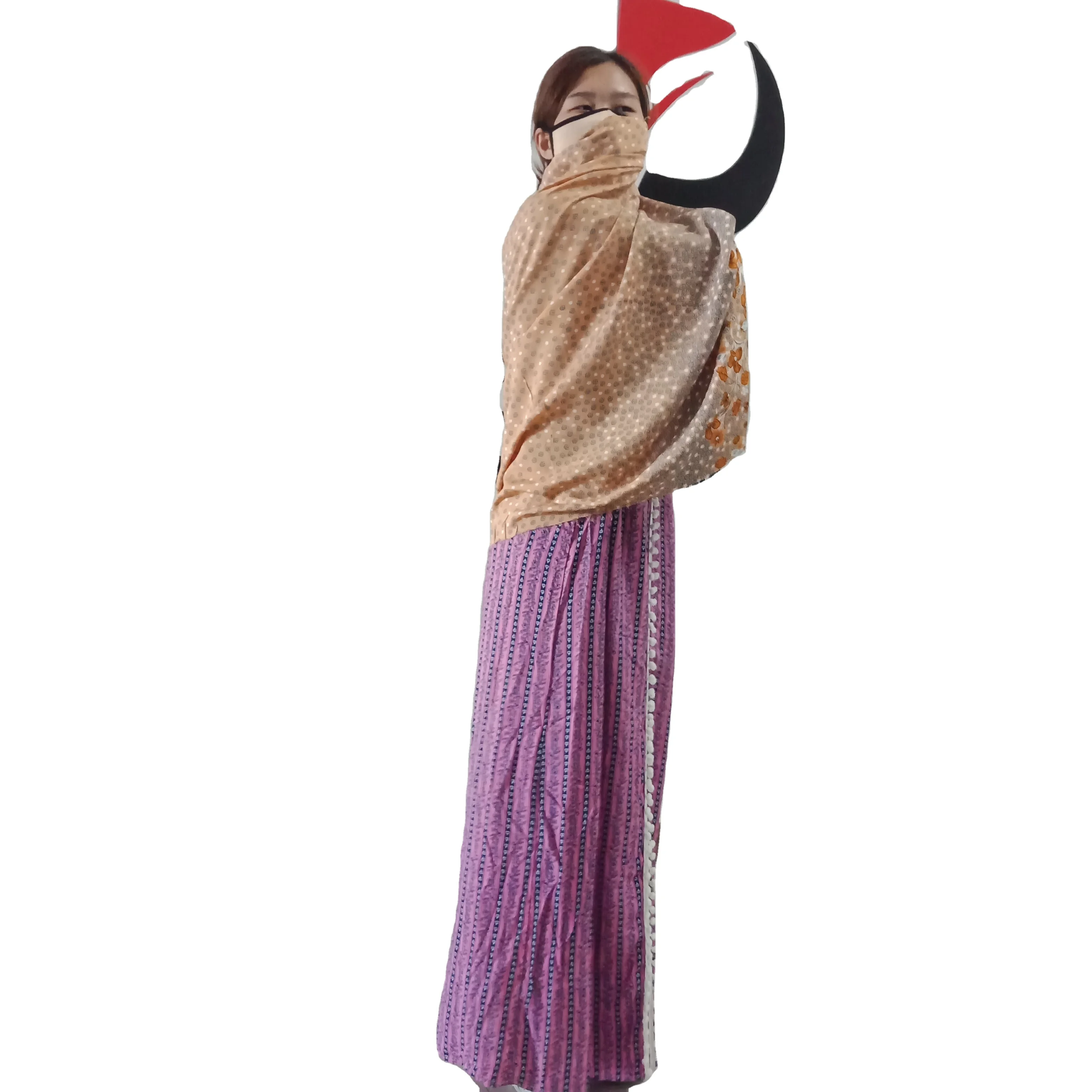 
Islamic clothing wholesale Dubai robe Jalabiya for women Muslim Arabic dress Rayon comfort printed flower 