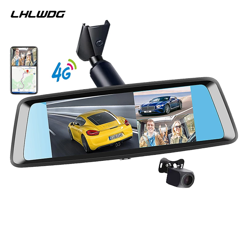 Car Black box 3 camera 7Inch Small Vehicle Night Vision Car Dvr 4G Video Recorder Dashboard Front Rear Camera Dash Cam