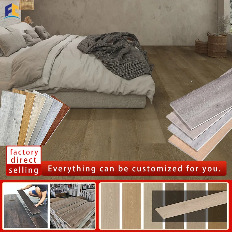 SPC Flooring Vinyl Plastic Flooring with Embossed Texture - Easy to Clean and Maintain Waterproof click vinyl flooring