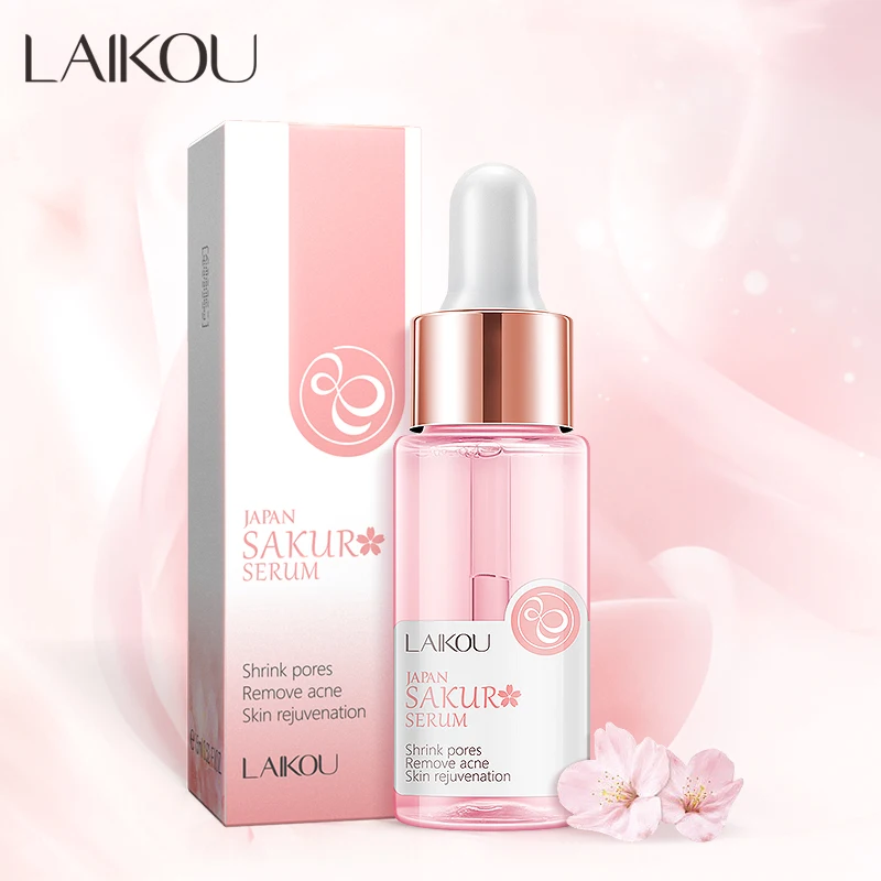 private label Japan sakura serum organic under eye skin tightening facial serums 17ml mini luxury whitening serum