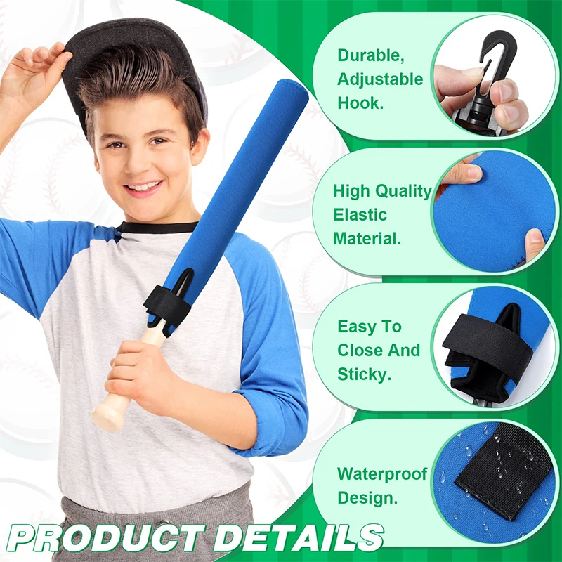 Custom warmer soft neoprene sport accessories hockey softball baseball bat stick sleeve protector cover with hook