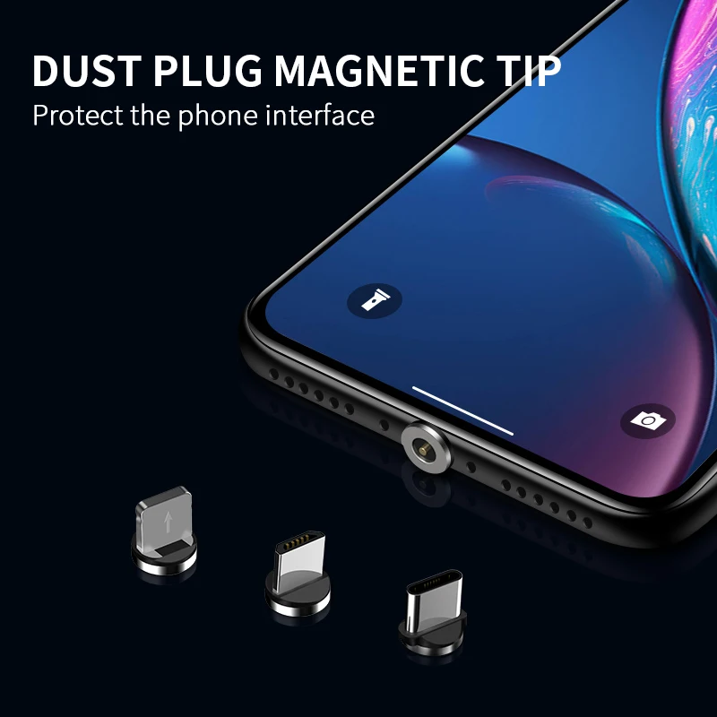 Manufacturer Best Selling 2.4A 3 In 1 Usb Magnetic Fast Charging  Cable Usb To C Micro Lightning