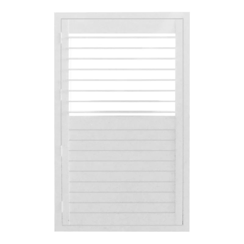 Custom Shaped Window Shutters Exterior Basswood Plantation Shutter Waterproof Pvc Louver Outdoor Plantation Shutters