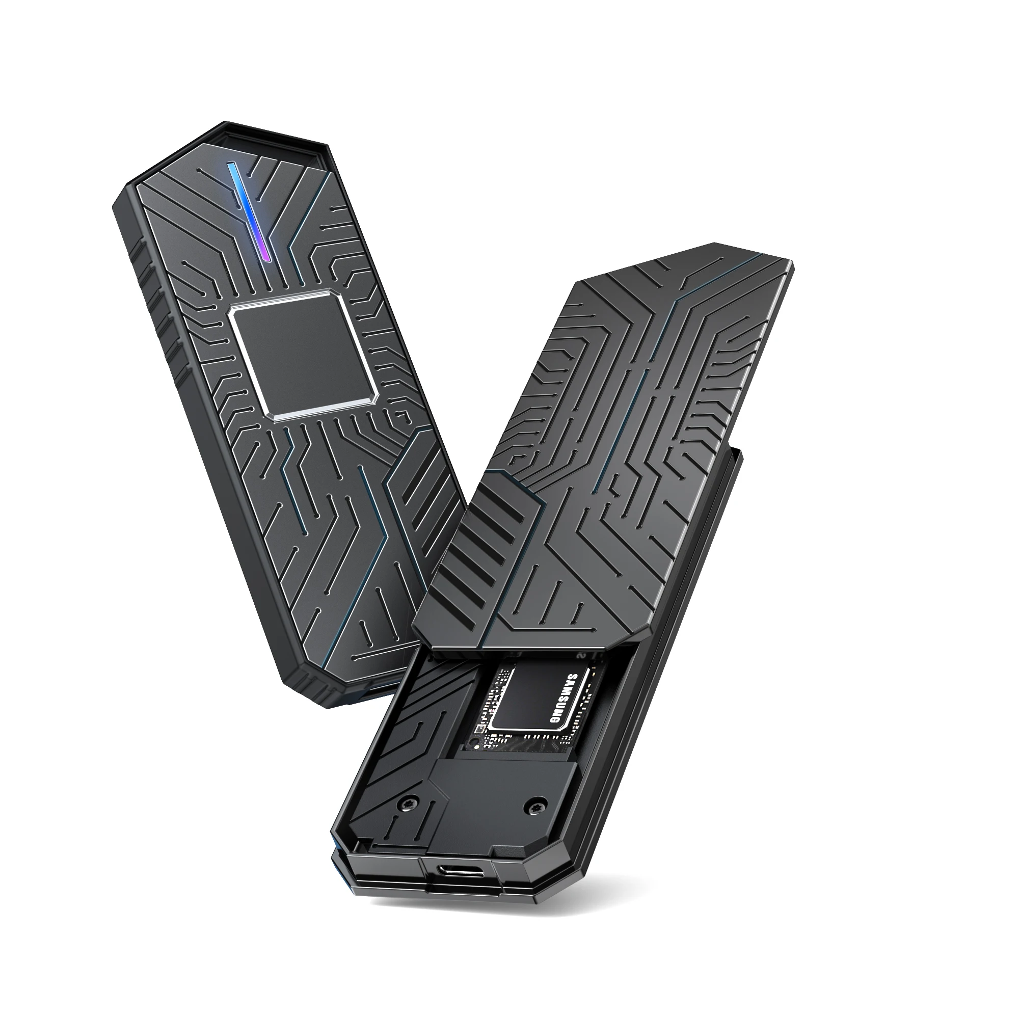 Модные игры RGB стиль мобильного SSD HDD корпус USB 3,1 м. 2 жесткий диск Внешний корпус 10 Гбит/с скорость передачи данных NVME SATA Совместимость