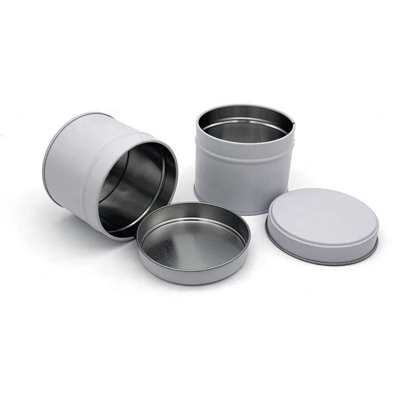 Wholesale 2oz 4oz 6oz 8oz Empty Round Black Gold Small Metal Tin Can Scented Container