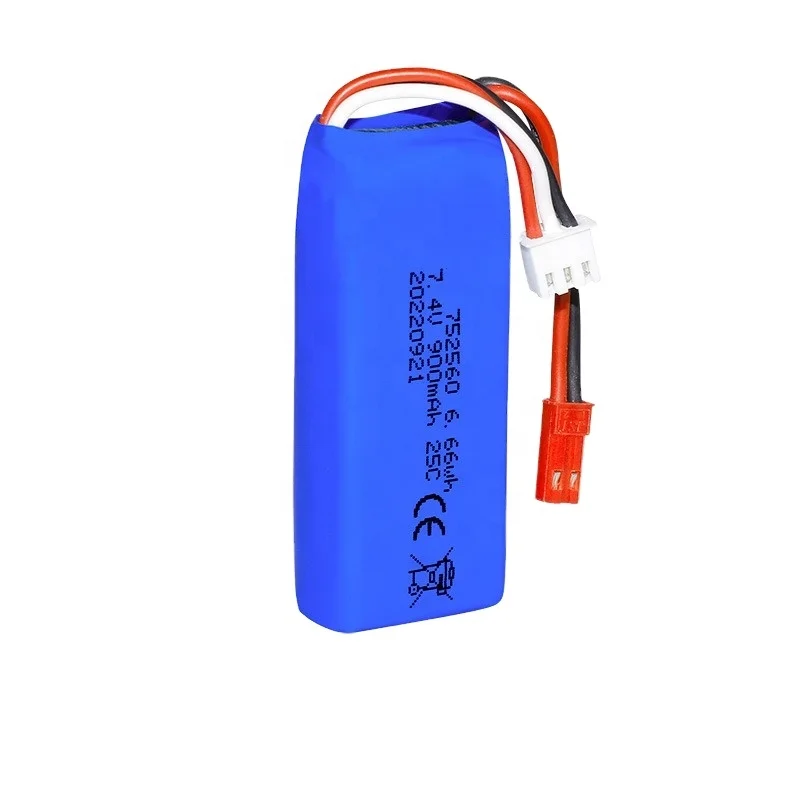 lithium ion batteries as  customized power battery for Drones 752560 7.4V 900mah 25C