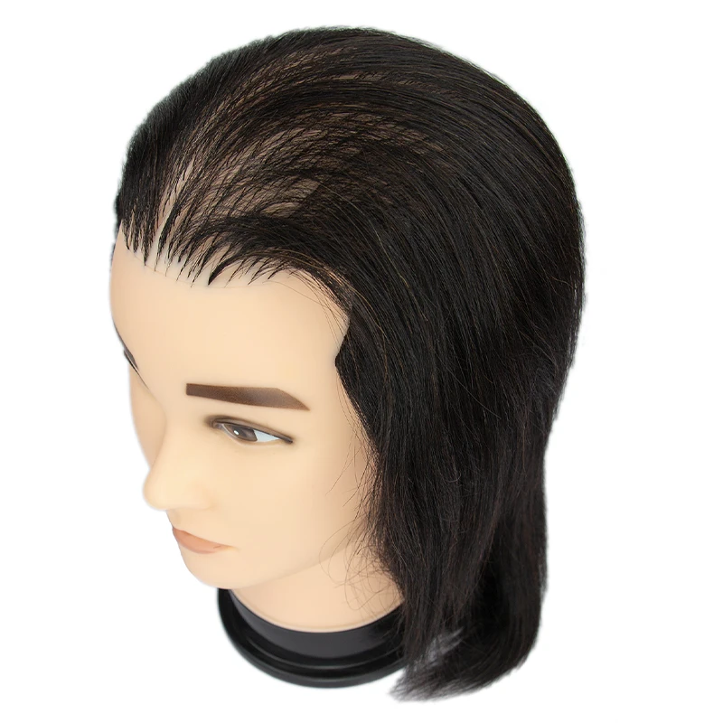 Factory Price Men Doll Head with Thin Hair Balding in the Middle for Hair Implanting Male Bald Training Head