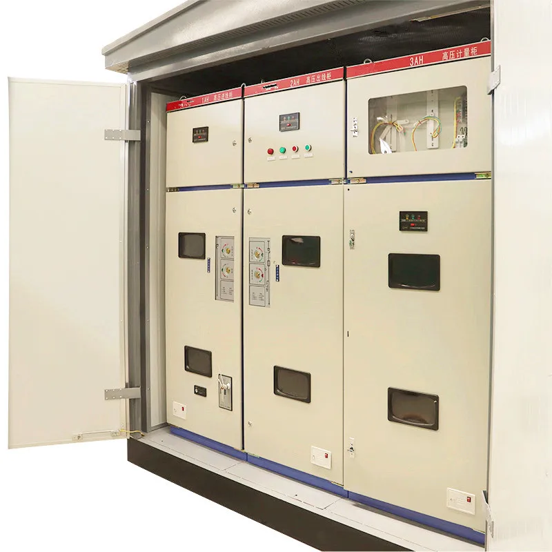 OEM kiosk outdoor station compact substation combination compact European style distribution transformer with switchgear panel