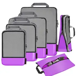 High Quality 6 Set Compression Packing Cubes Travel Accessories Expandable Packing Organizers