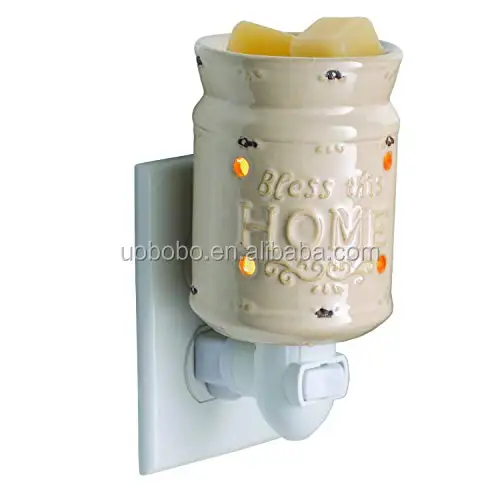 
2021 New design Cheap ceramic decorative candle tart warmer plug in wax oil burner 