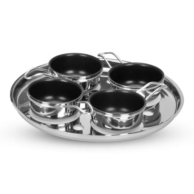 Induction cooktop poached egg cooker 4 cups non stick pan egg poacher stainless steel egg poaching pan