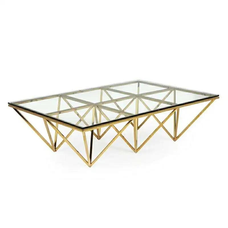 Black Tempered Glass Top Coffee Table Use For Living Room