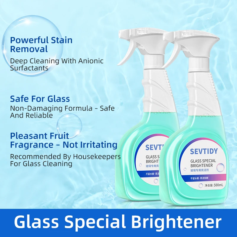 Strong Decontamination Disposable Glass Cleaner Spray For Household Window Bathroom Shower Room Cleaning With Low Liquid Scale